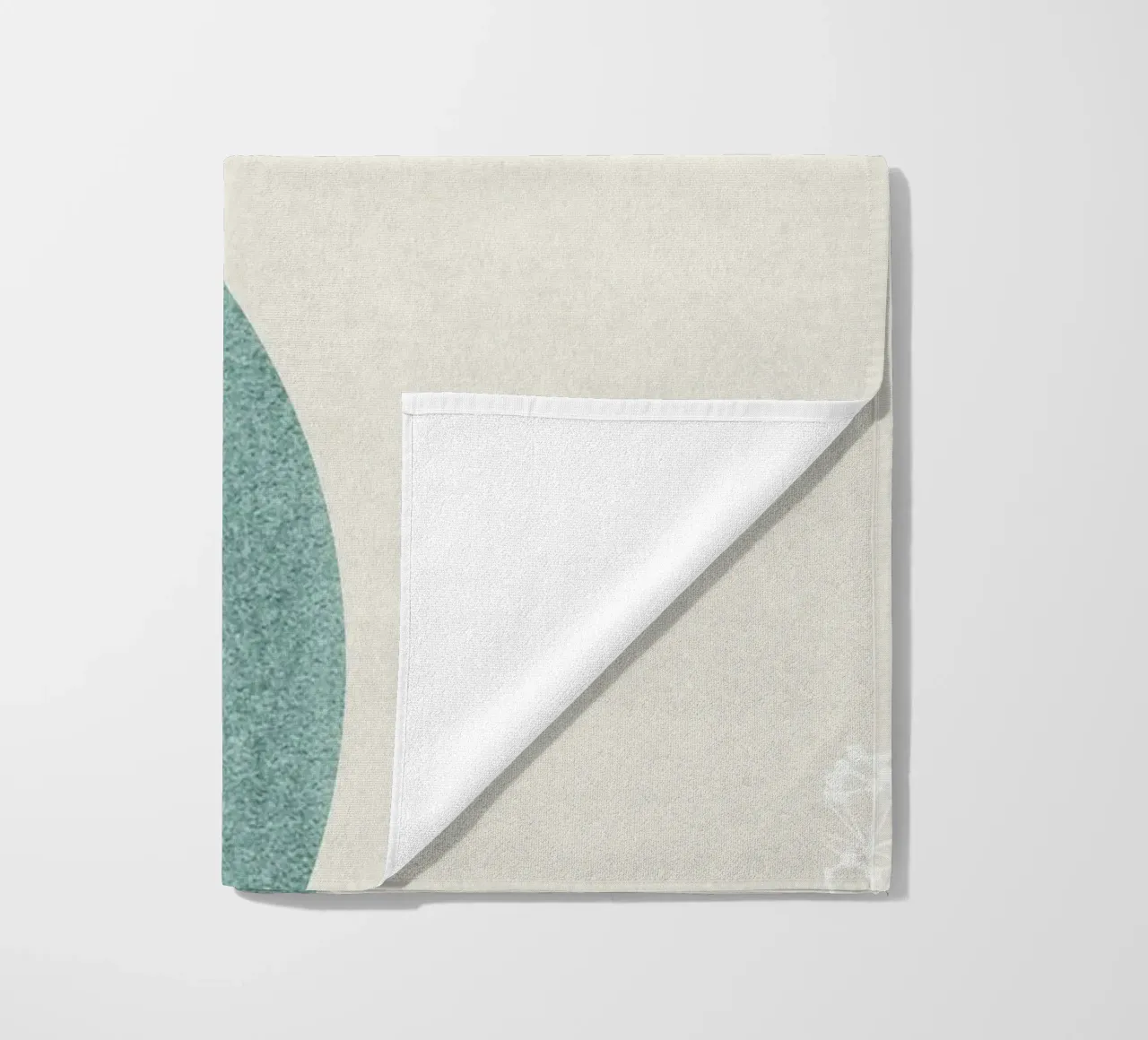 abstract art white lines telo mare da vintageshop