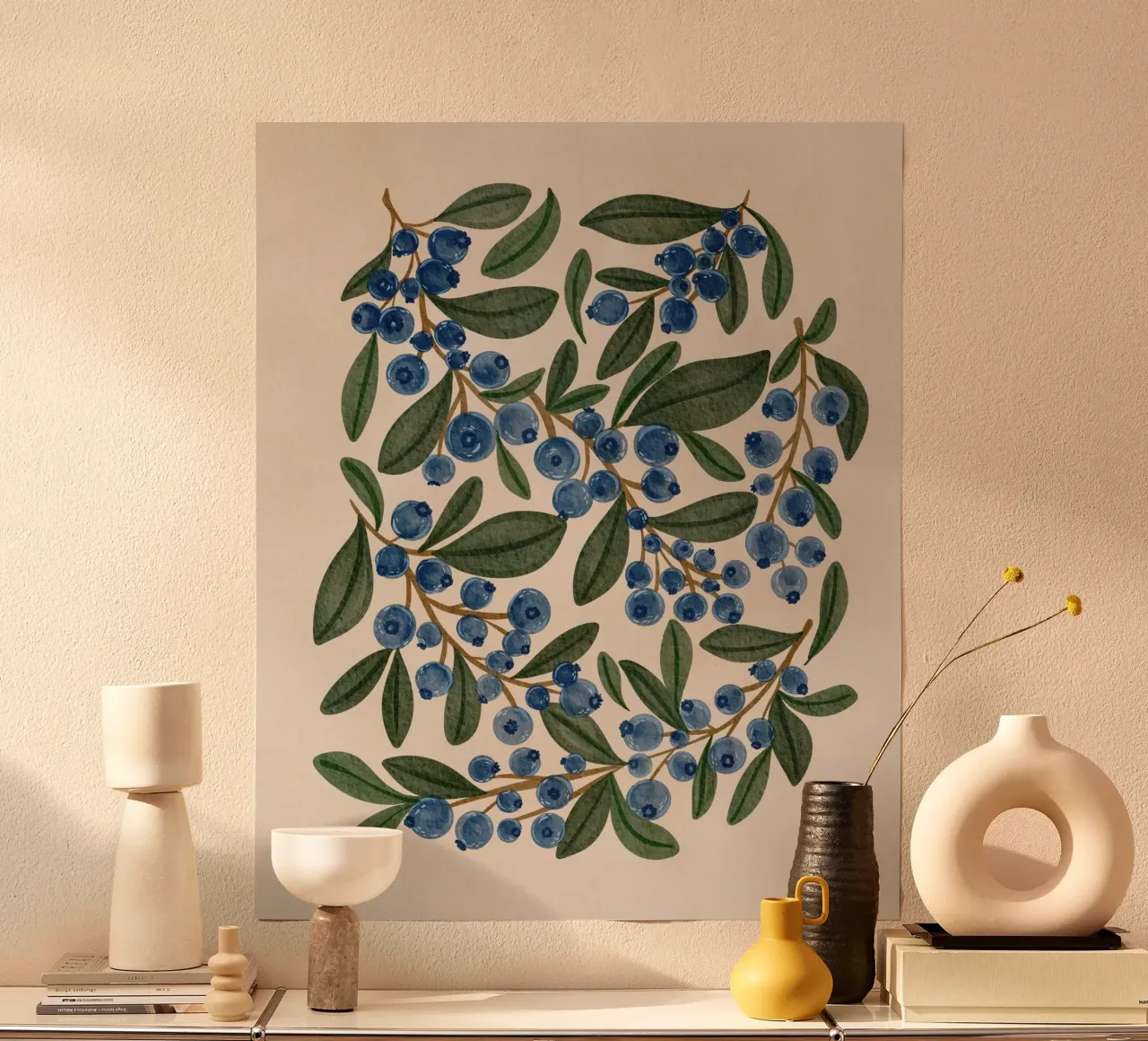 Blaue Beeren Hahnemühle von Nikita Jariwala