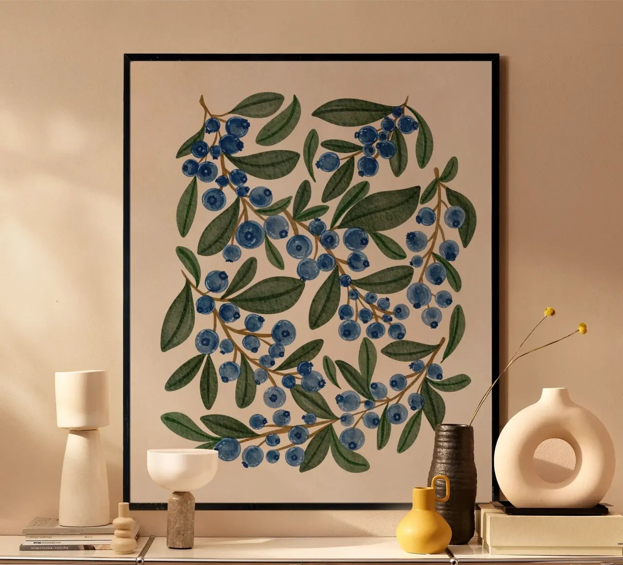 Blaue Beeren Hahnemühle von Nikita Jariwala