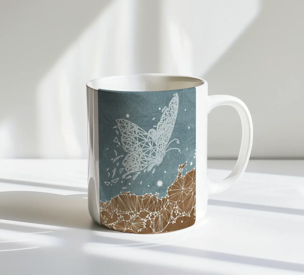 abstract art butterfly tazza in ceramica da vintageshop