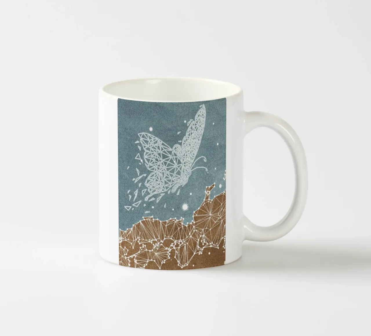 abstract art butterfly tazza in ceramica da vintageshop