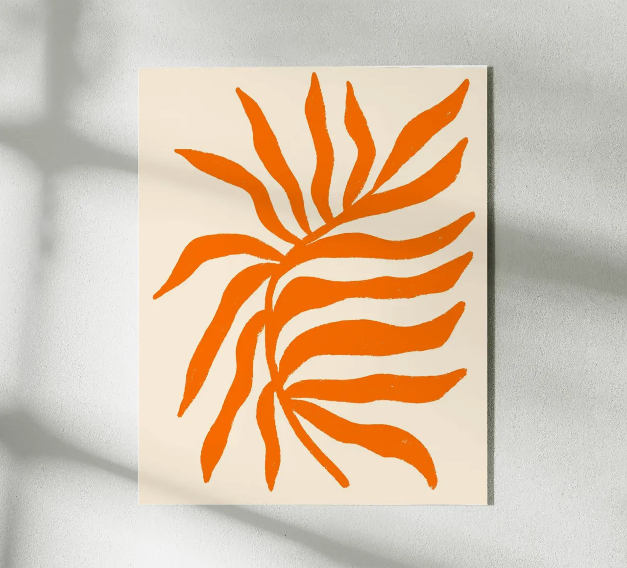 Silhouette orangeBranche texturée plexiglas de Angela Minca