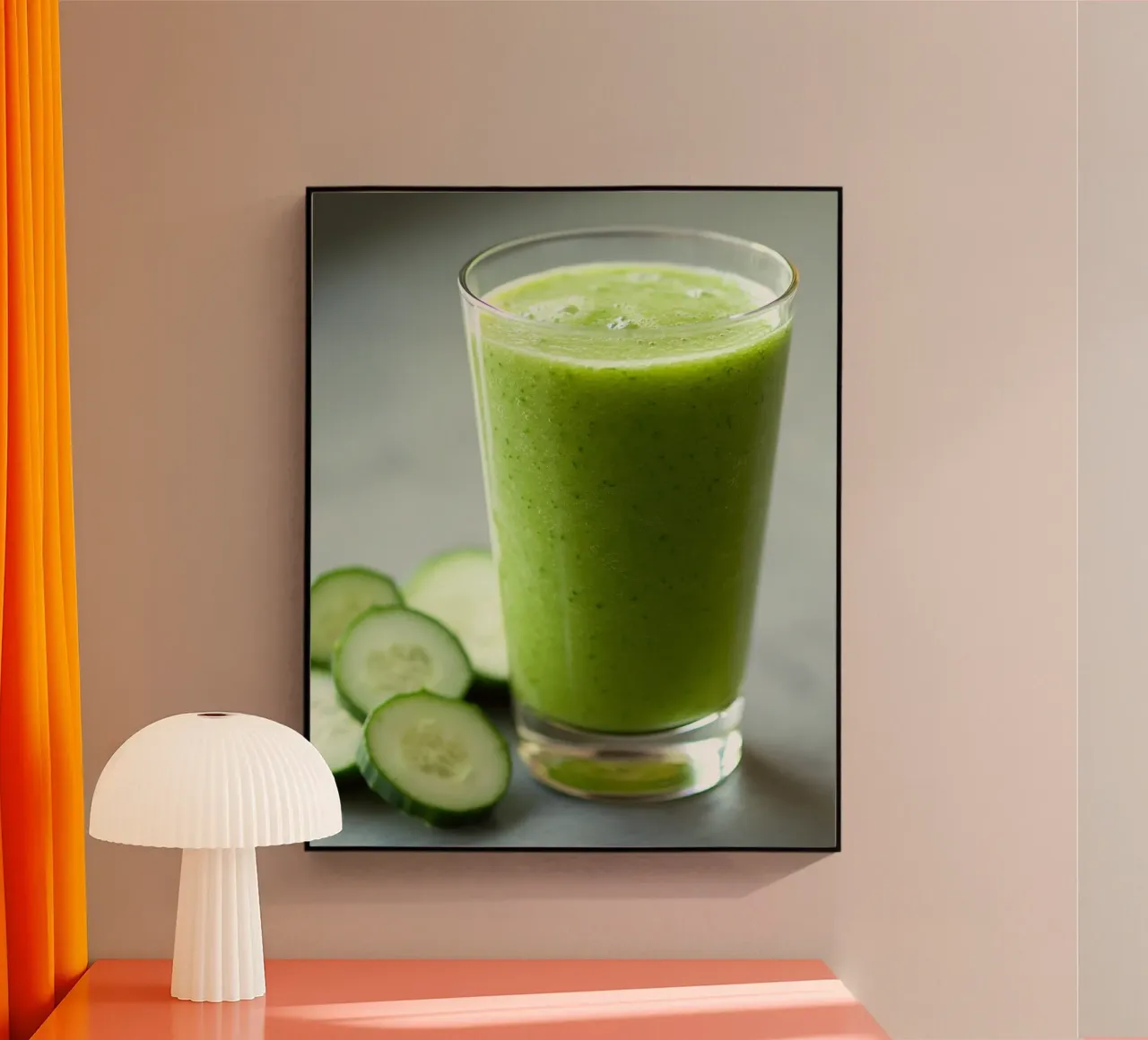 Healthy Sip acrylic glass by PhotoVibe Decor