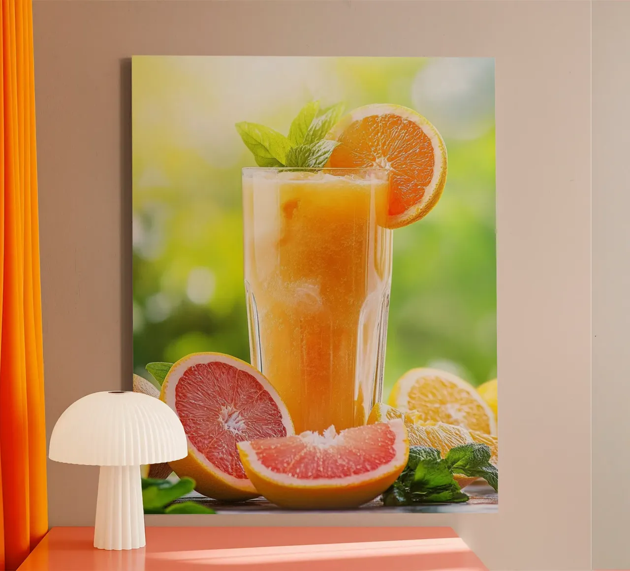 Healthy Sip canvas with Floater frame by PhotoVibe Decor