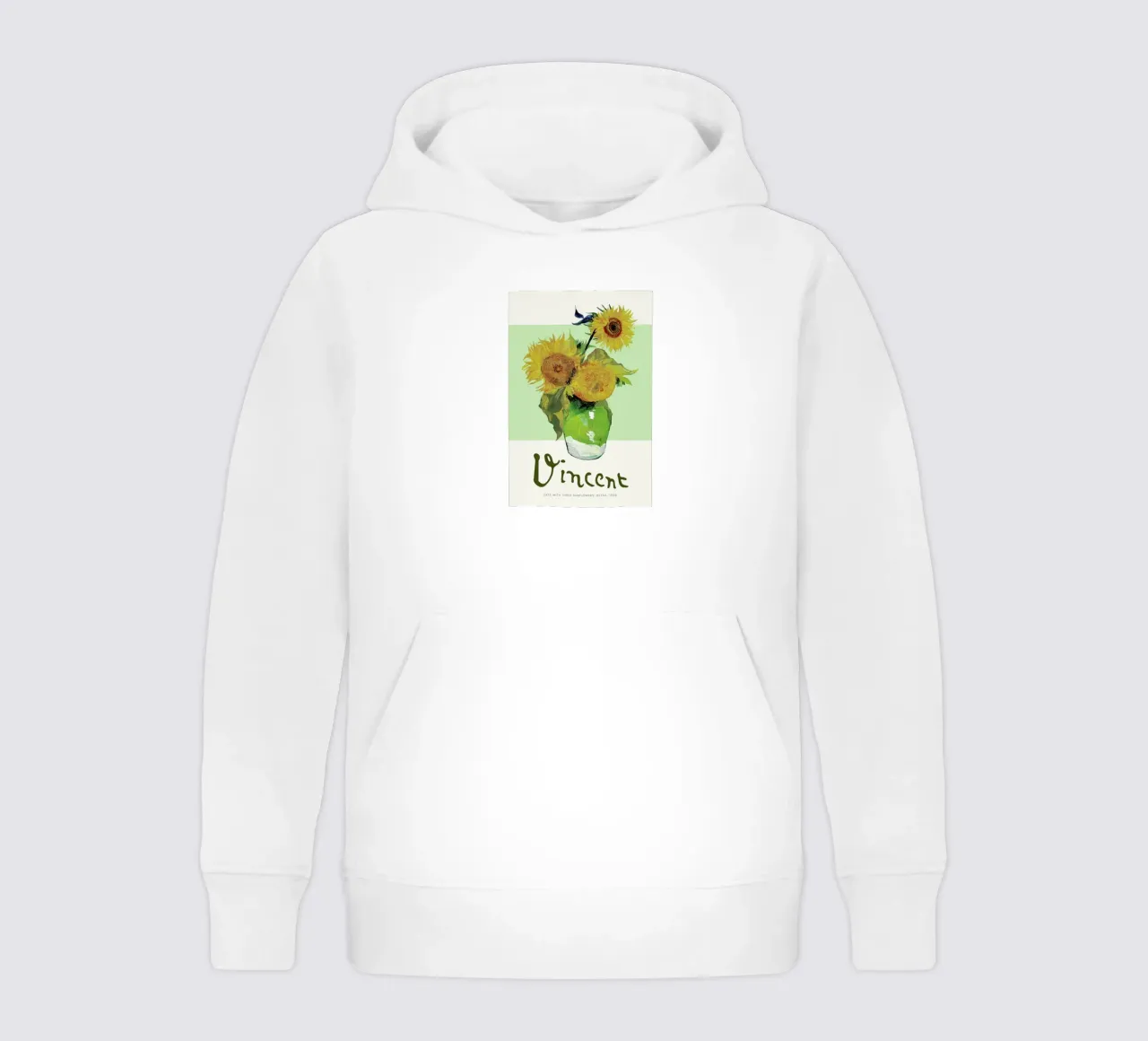 Signed, Vincent – Vase with Three Sunflowers sudadera con capucha para niño de Vintage by JUNIQE