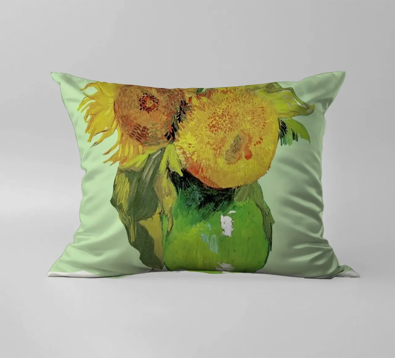 Signed, Vincent – Vase with Three Sunflowers cuscino da Vintage by JUNIQE