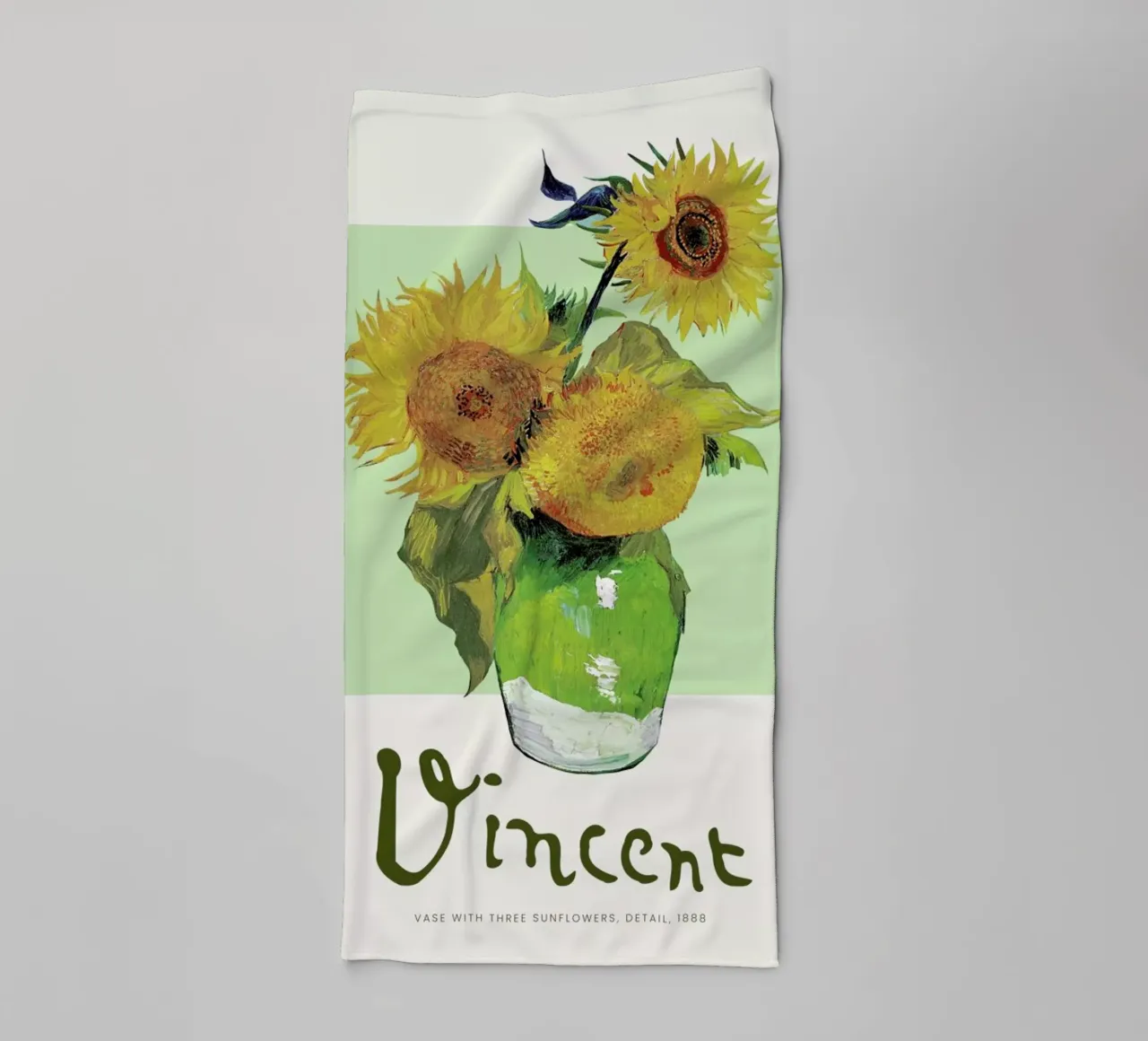 Signed, Vincent – Vase with Three Sunflowers towel by Vintage by JUNIQE