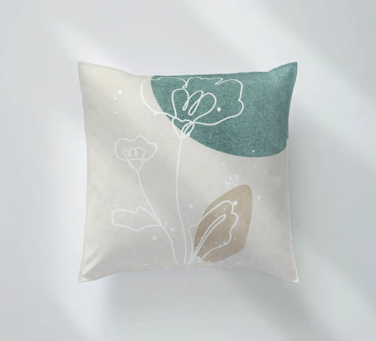abstract art flowers cuscino da vintageshop