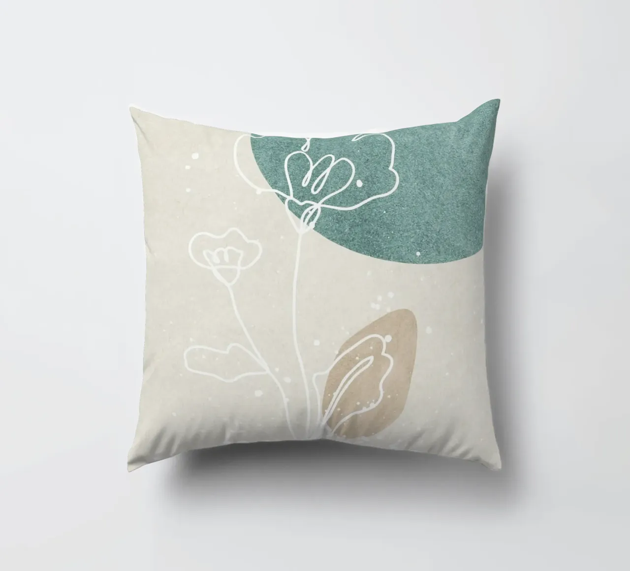 abstract art flowers cuscino da vintageshop