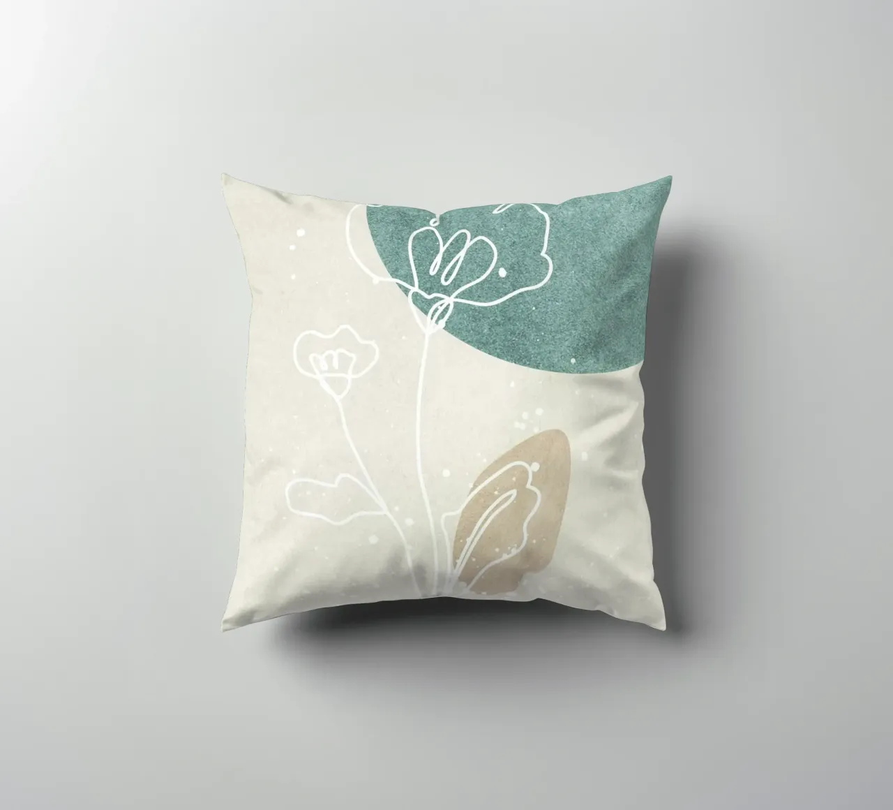 abstract art flowers cuscino da vintageshop