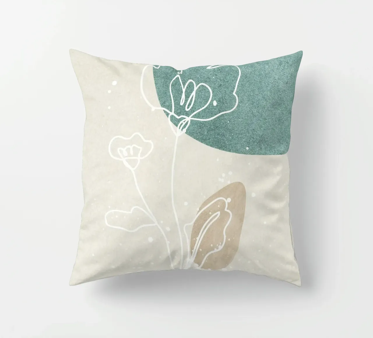 abstract art flowers cuscino da vintageshop