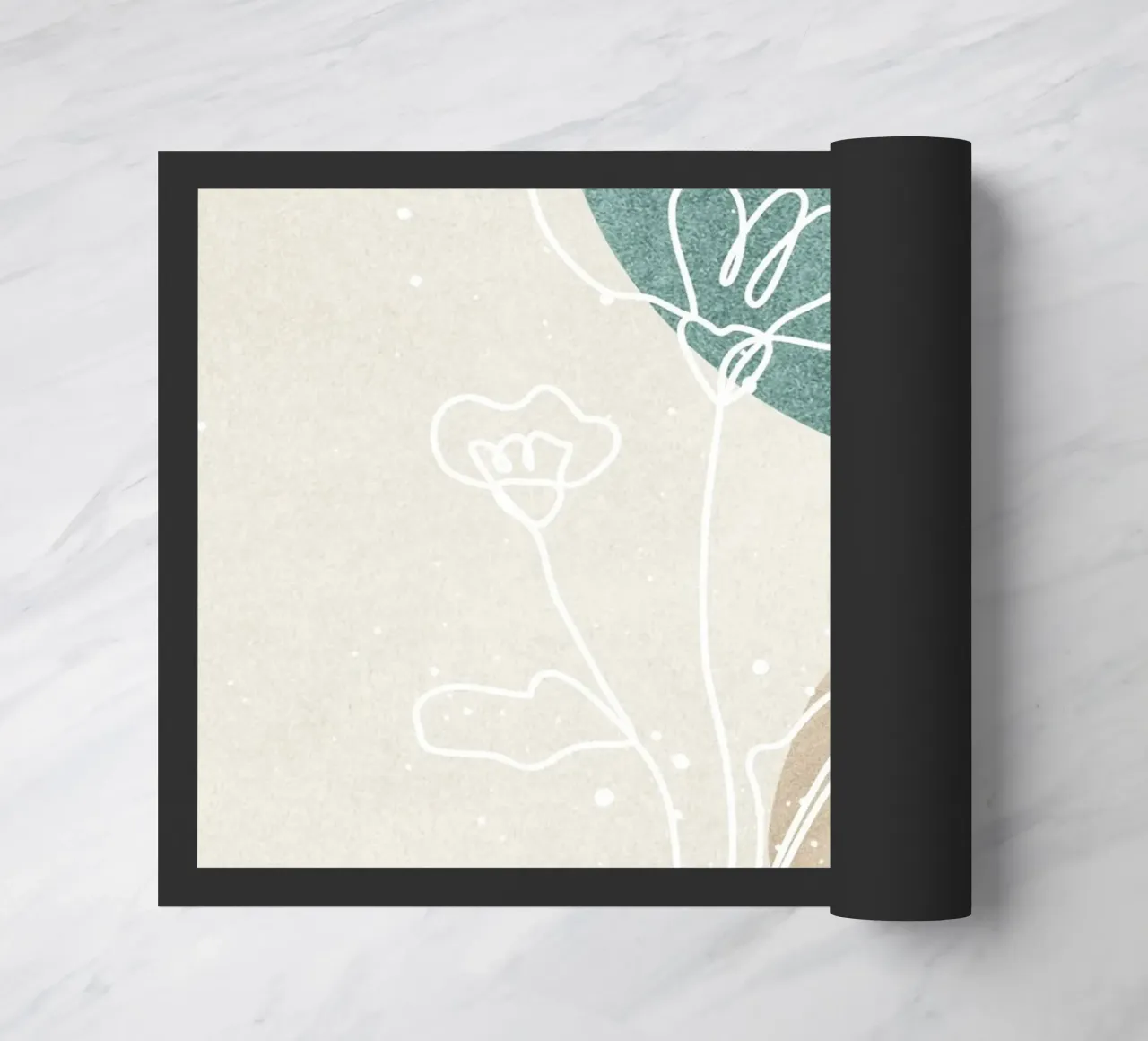 abstract art flowers zerbino da vintageshop