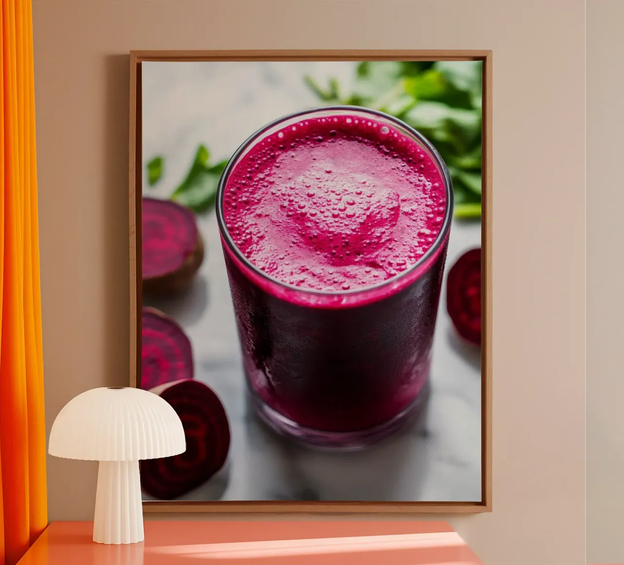 Healthy Sip canvas with Floater frame by PhotoVibe Decor