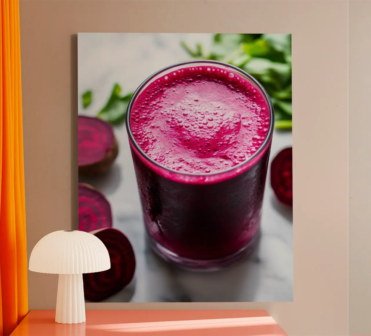 Healthy Sip canvas with Floater frame by PhotoVibe Decor