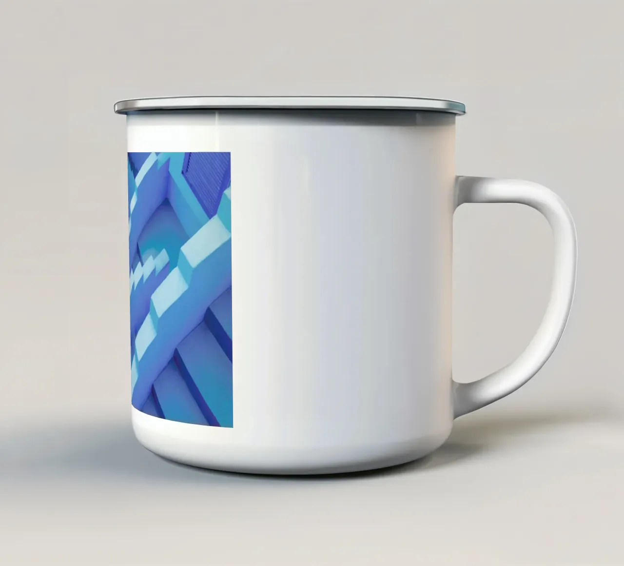 Blue Maze tazza in smalto da Rupert Höller