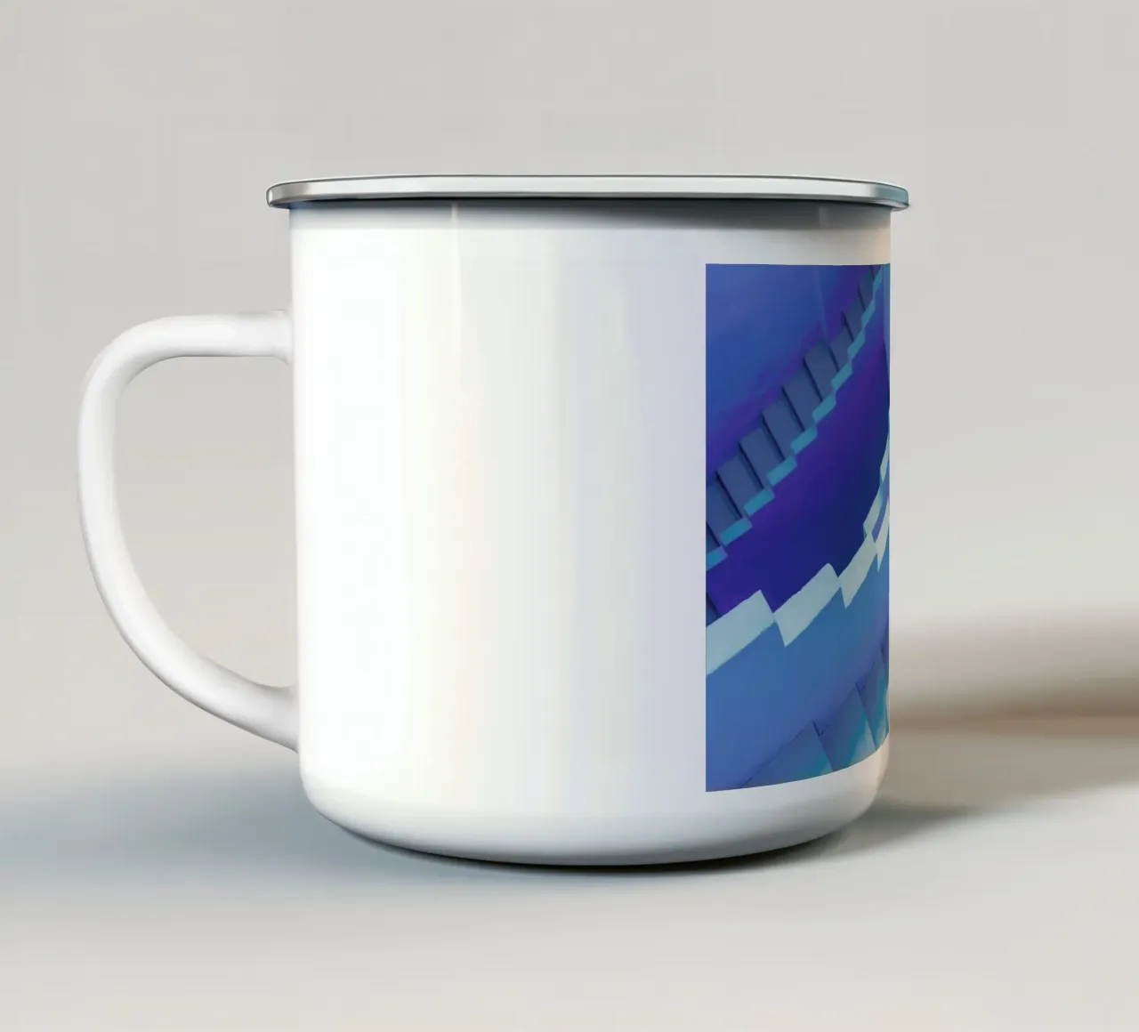 Blue Maze tazza in smalto da Rupert Höller
