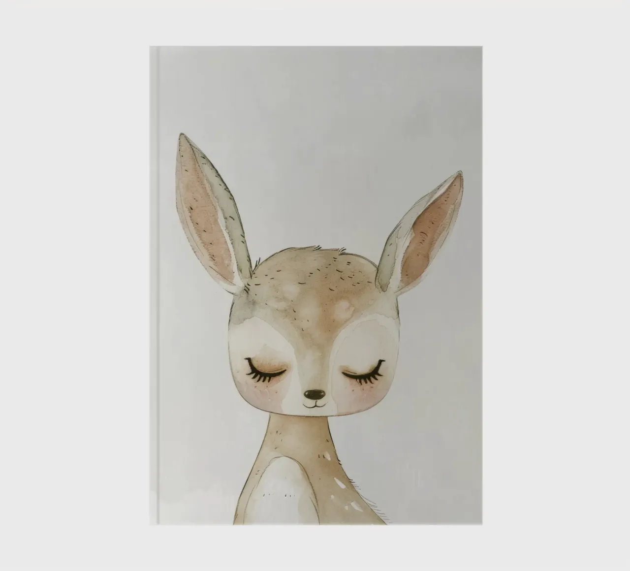 Watercolor Painting of a young deer notebook by DesignDoodle