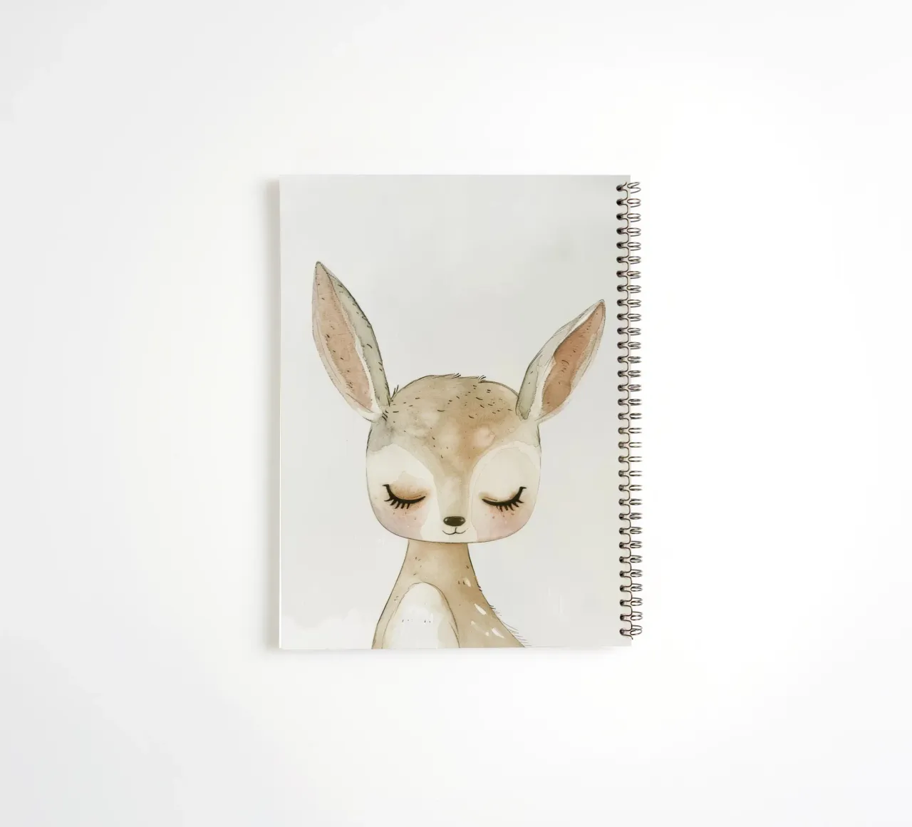 Watercolor Painting of a young deer spiral notebook by DesignDoodle