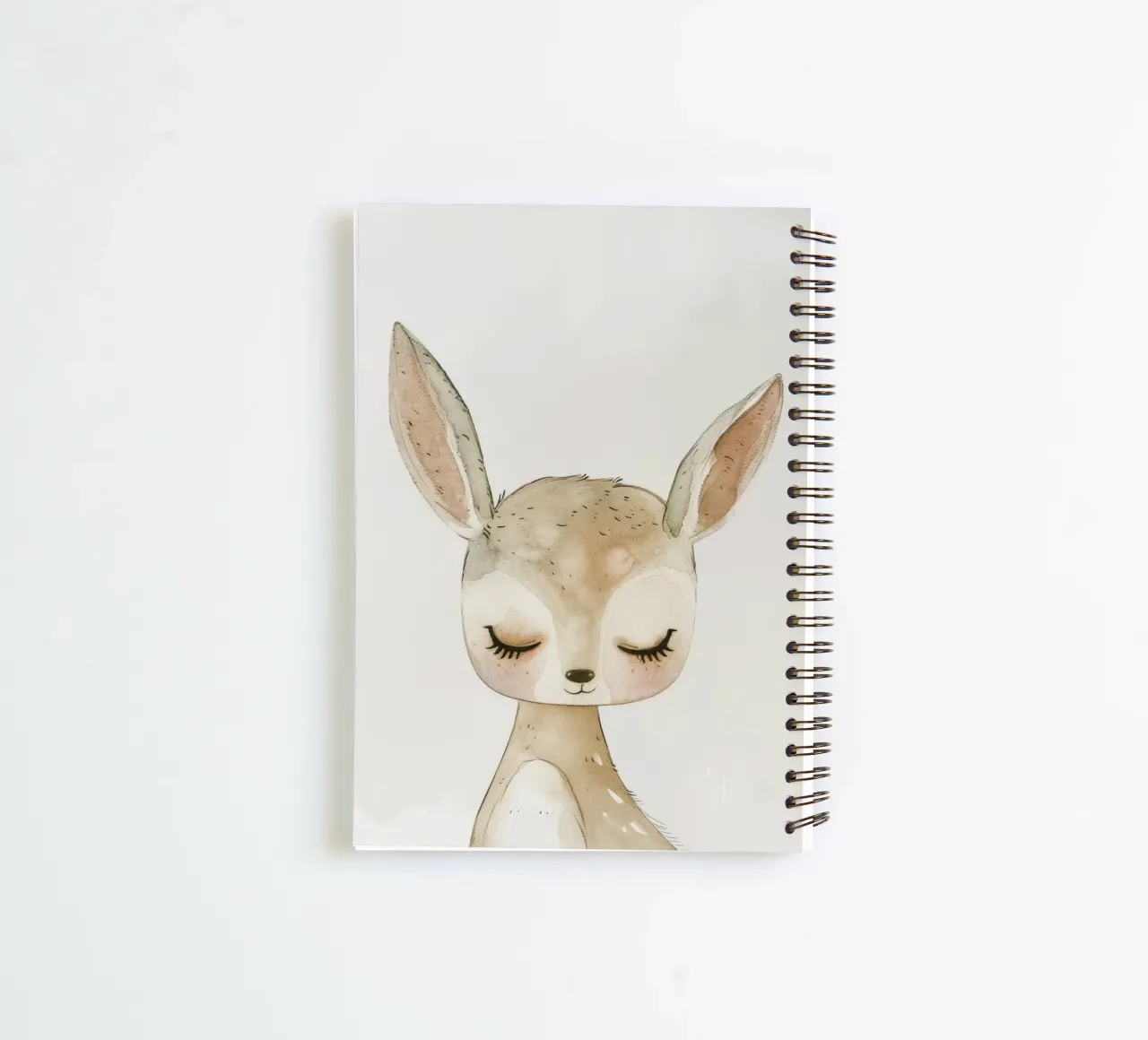 Watercolor Painting of a young deer spiral notebook by DesignDoodle