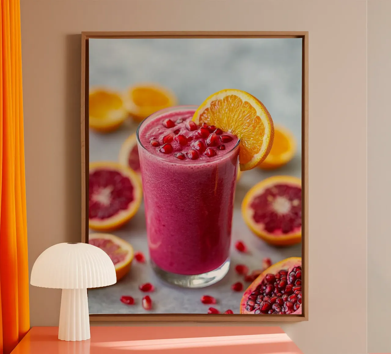 Healthy Sip canvas with Floater frame by PhotoVibe Decor