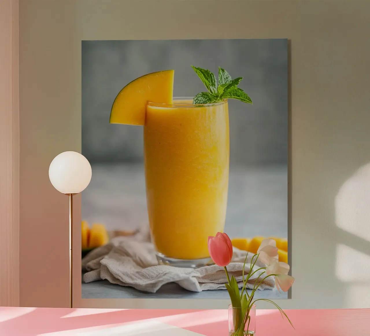 Healthy Sip acrylic glass by PhotoVibe Decor