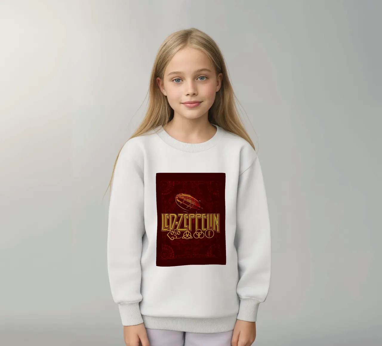 Led Zeppelin Band Art kids sweatshirt by vanhesling