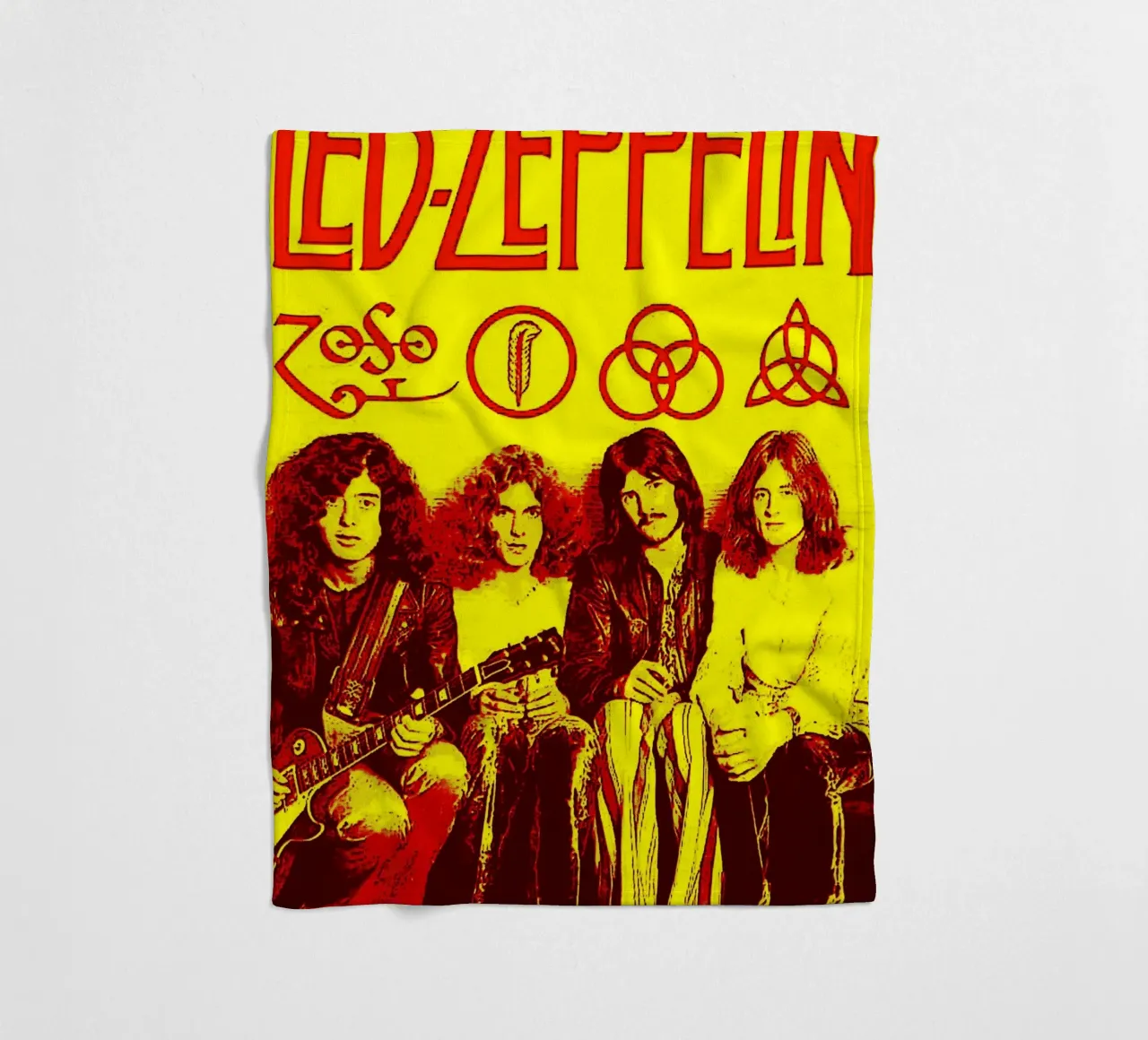 Led Zeppelin Band Art fleece blanket by vanhesling