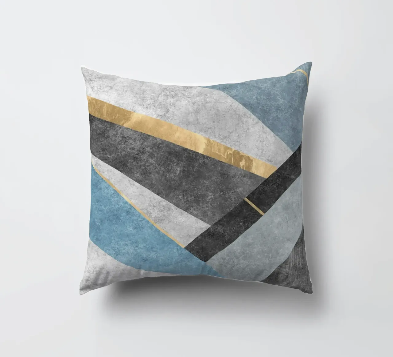 abstract art blue square cuscino da vintageshop