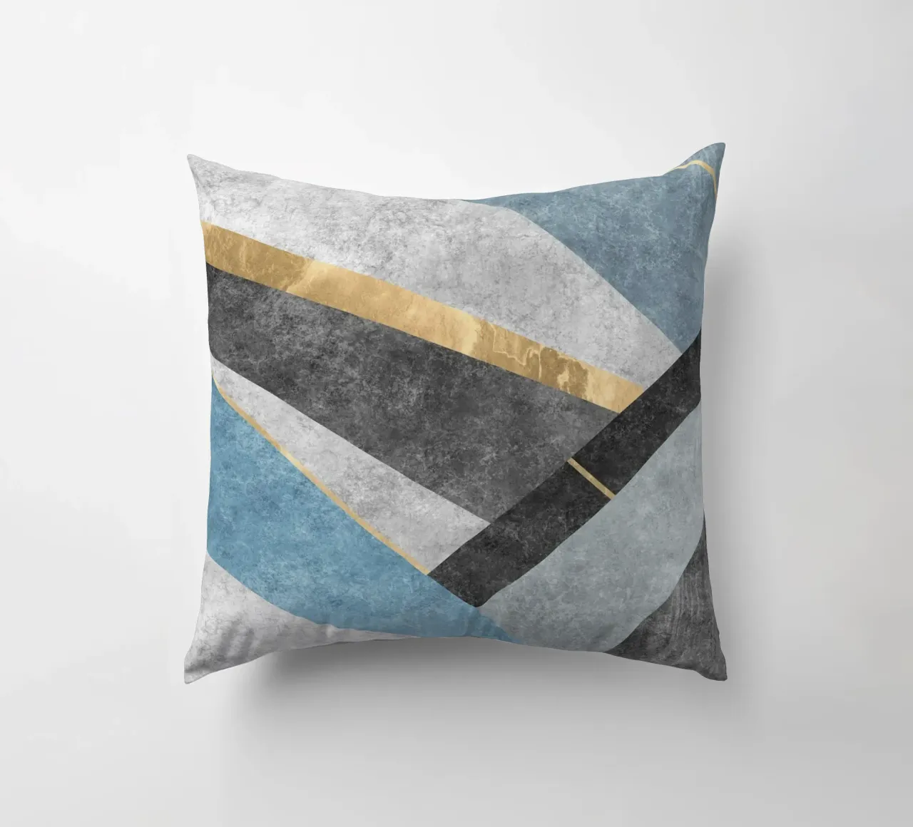 abstract art blue square cuscino da vintageshop