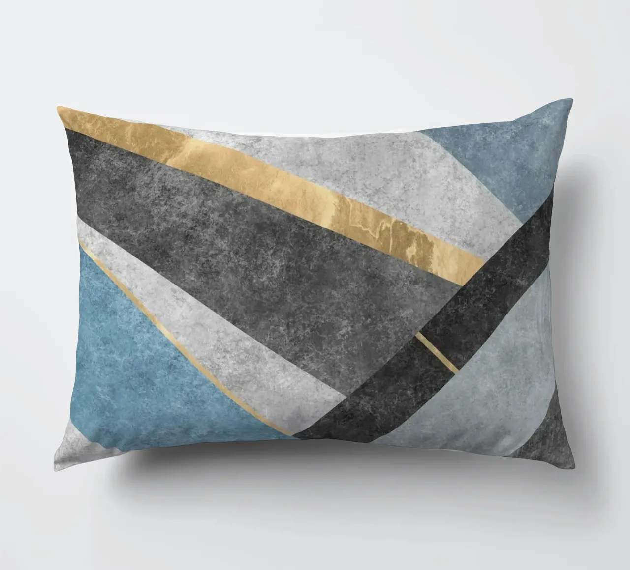 abstract art blue square cuscino da vintageshop
