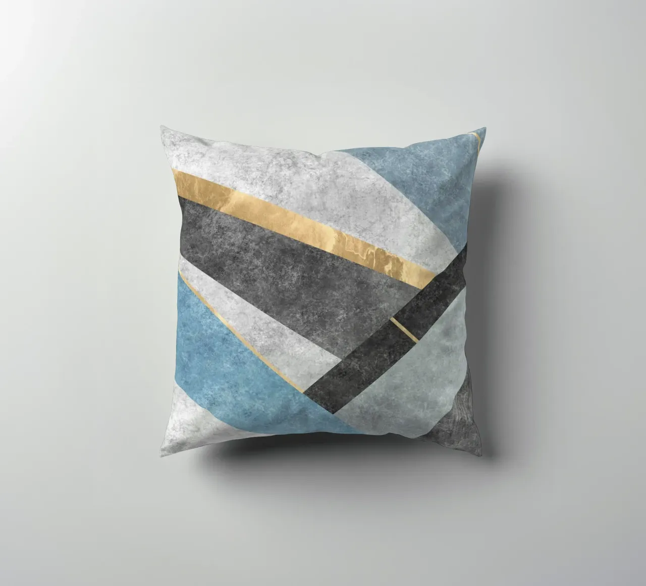 abstract art blue square cuscino da vintageshop