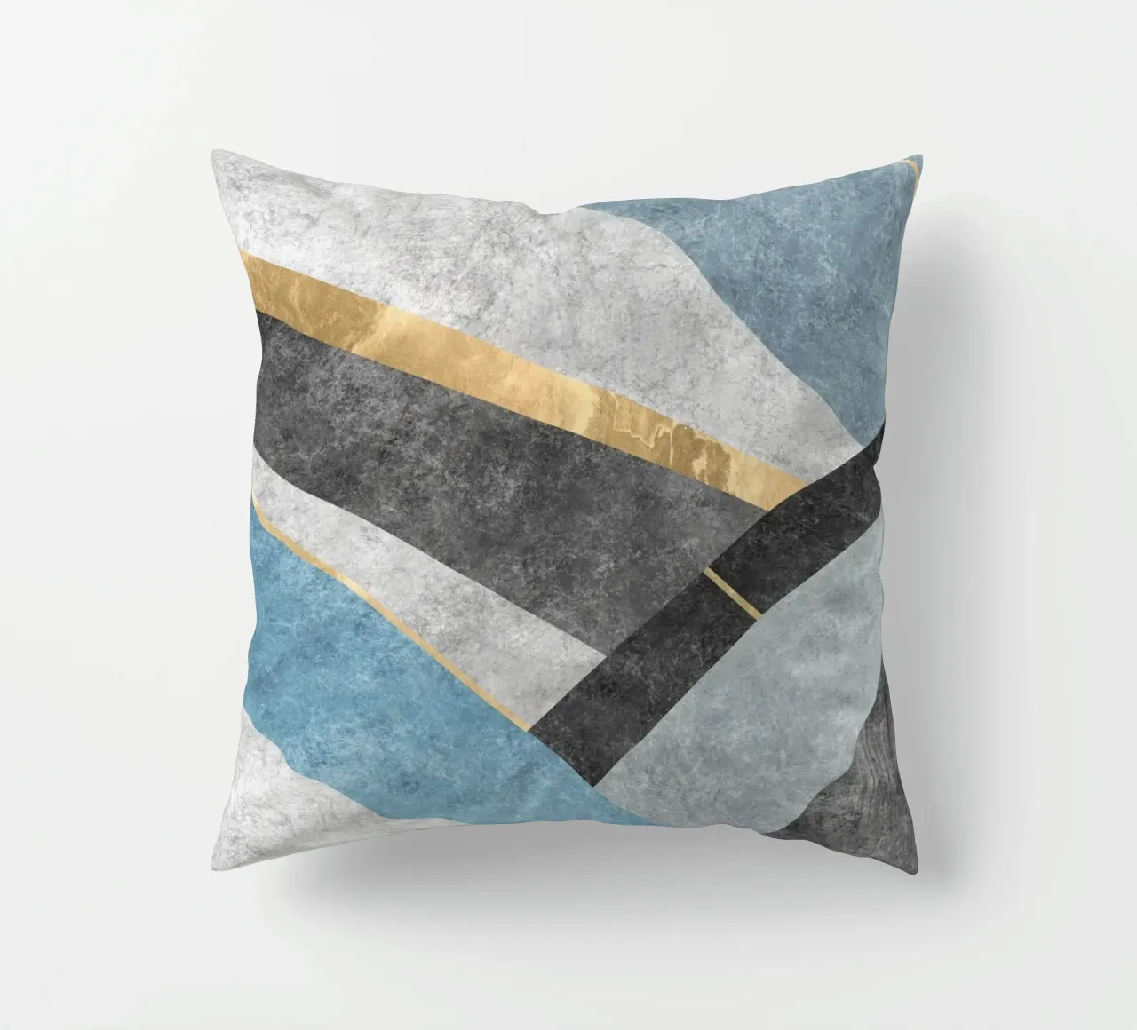 abstract art blue square cuscino da vintageshop