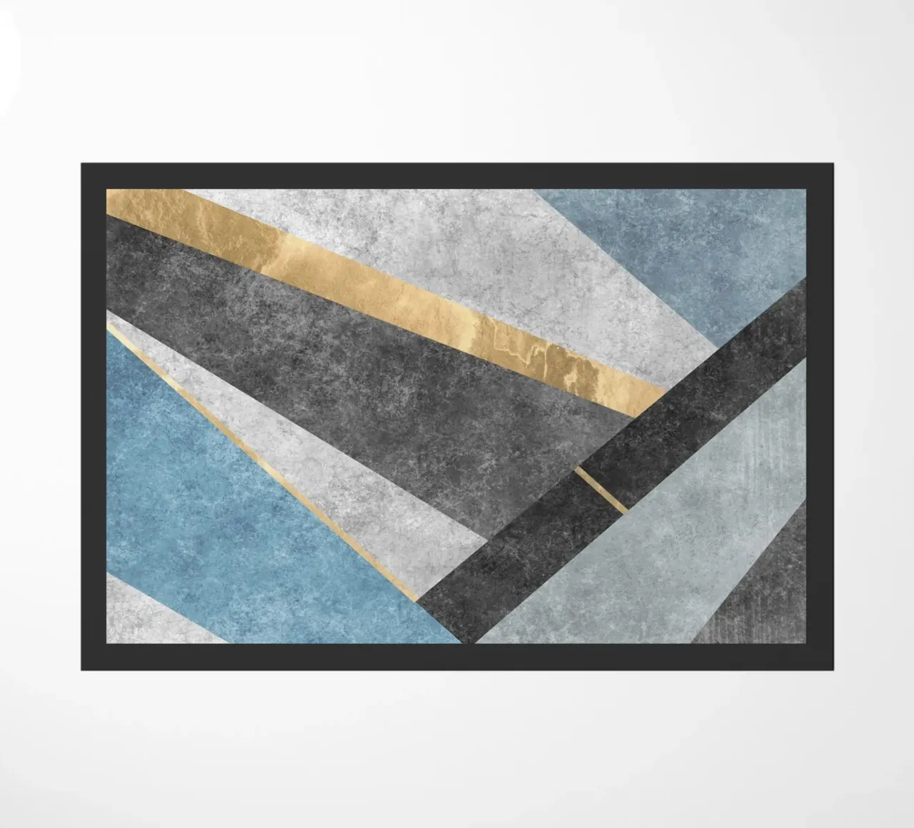 abstract art blue square zerbino da vintageshop