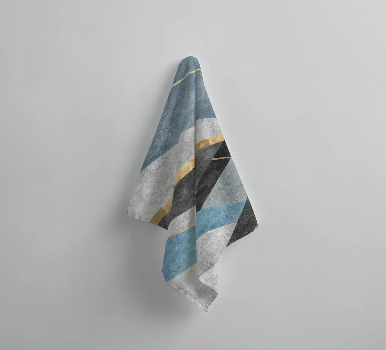 abstract art blue square asciugamano da bagno da vintageshop