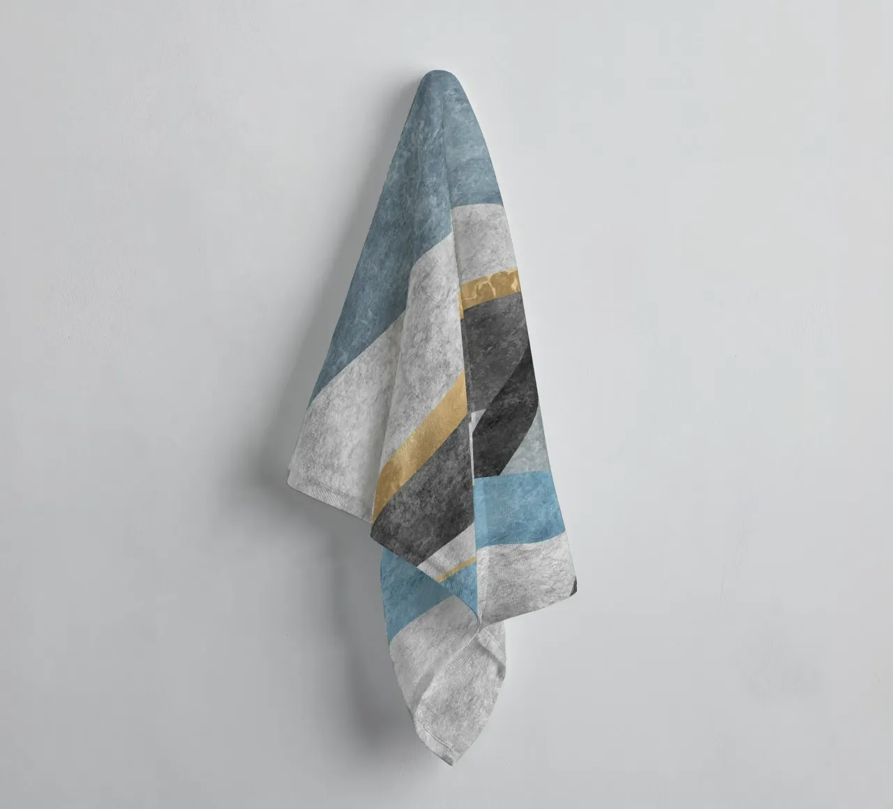 abstract art blue square asciugamano da bagno da vintageshop