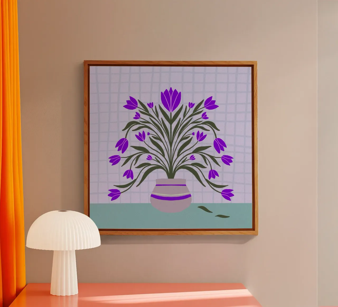 Tulipani in vaso - viola plexiglass da Angela Minca