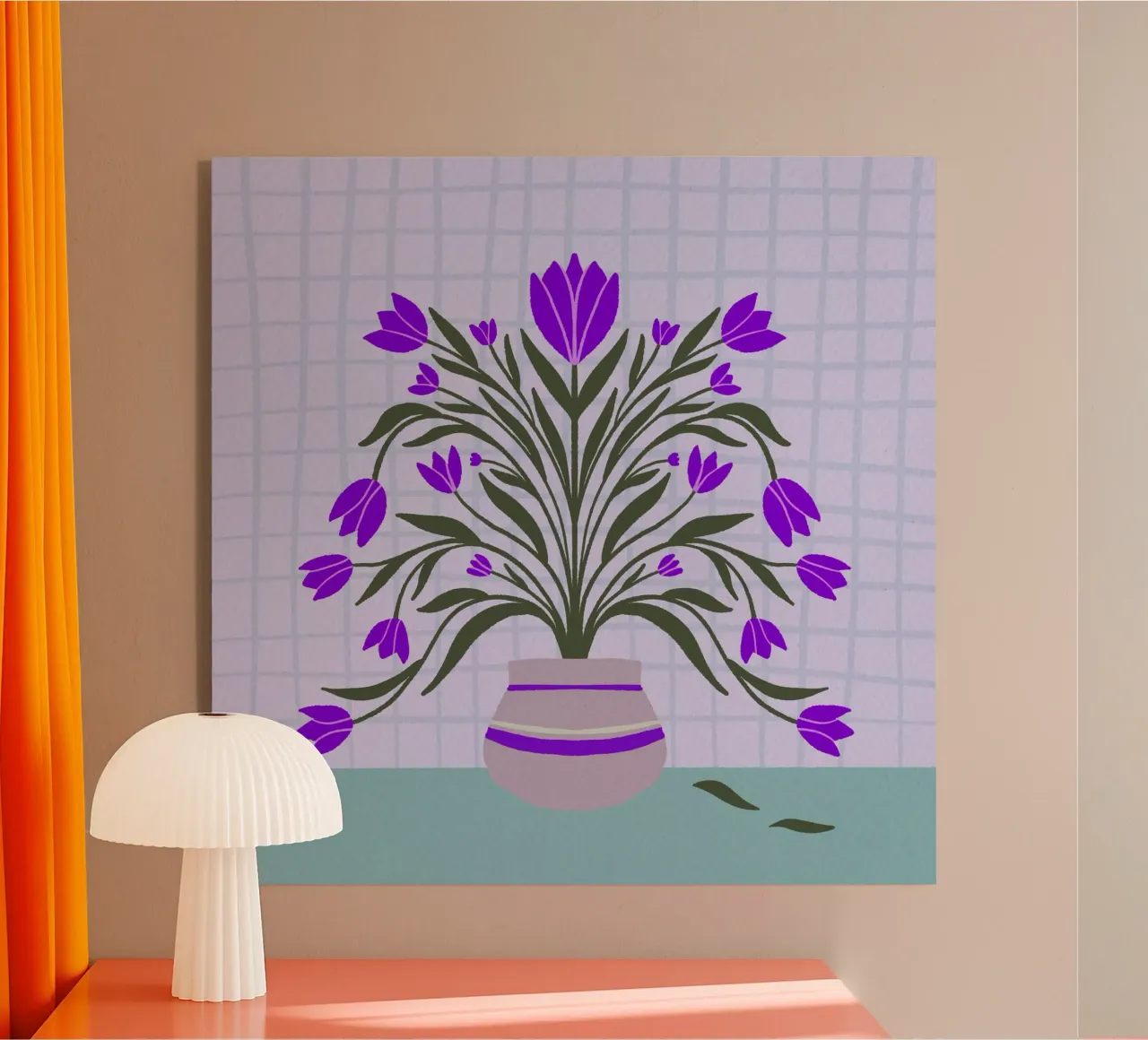 Tulipani in vaso - viola plexiglass da Angela Minca