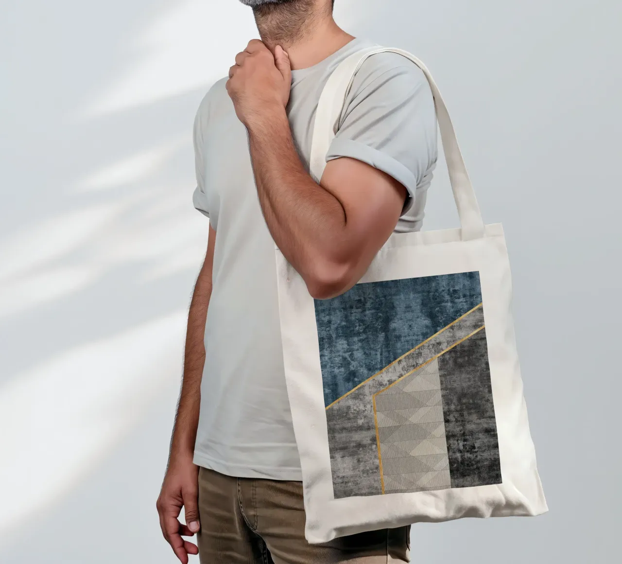 abstract art borsa in juta da vintageshop