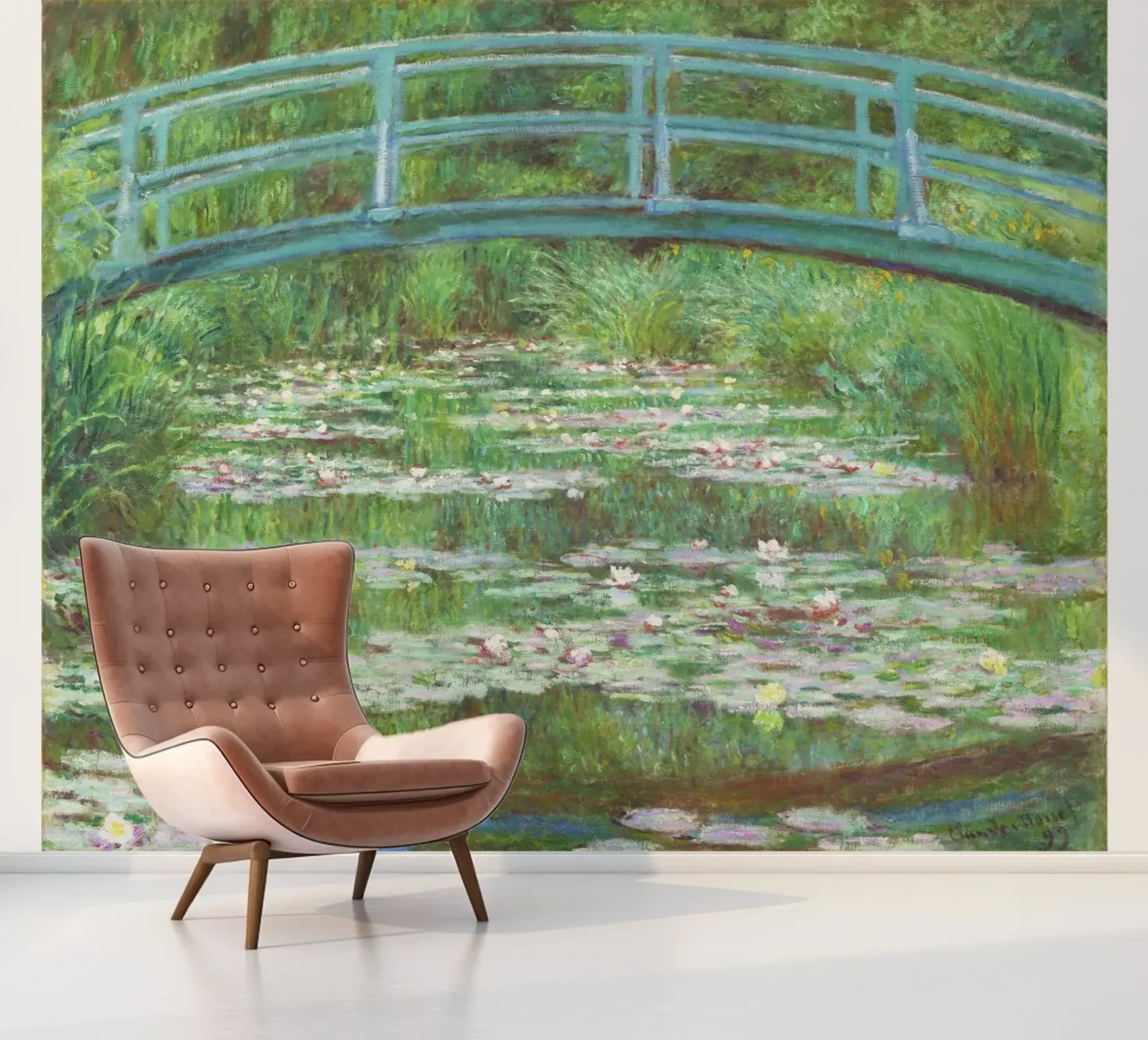 Claude Monets Der japanische Steg (1899) Fototapete von Monet Art Prints