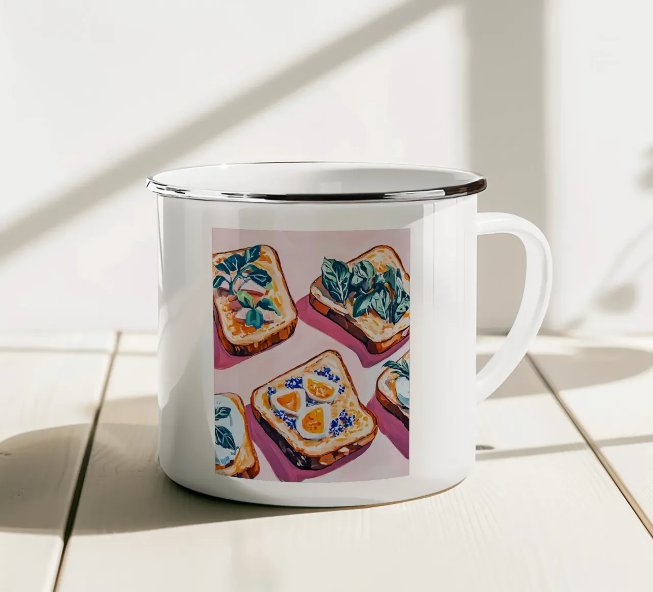 Brindisi tazza in smalto da IamHomeStudio