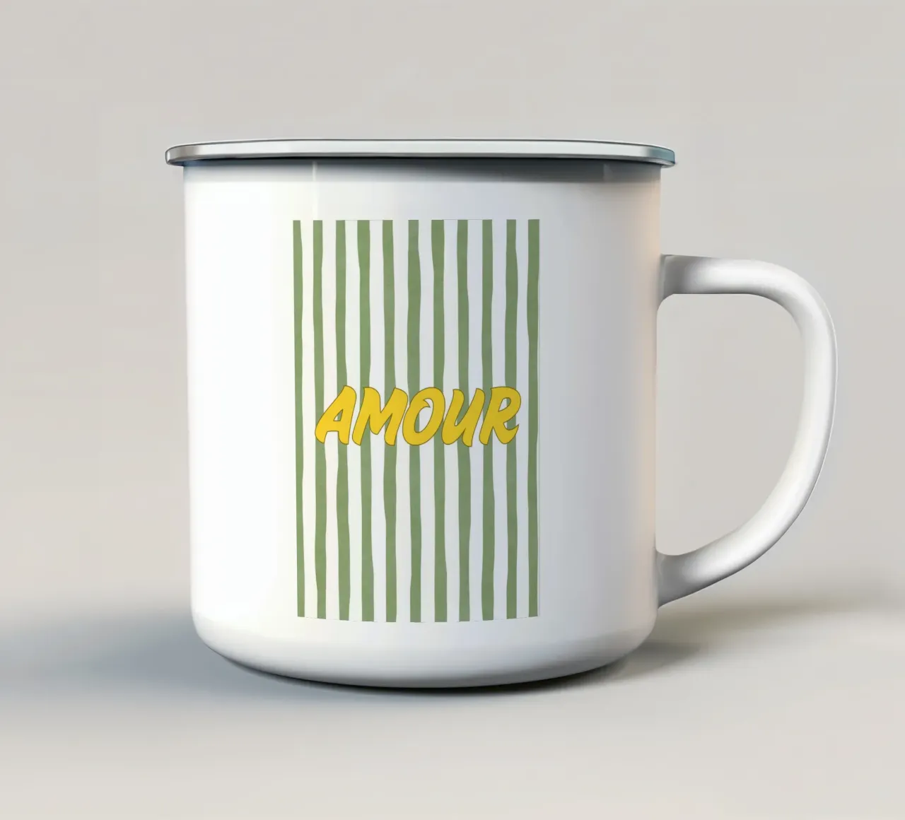 Amour tazza in smalto da IamHomeStudio