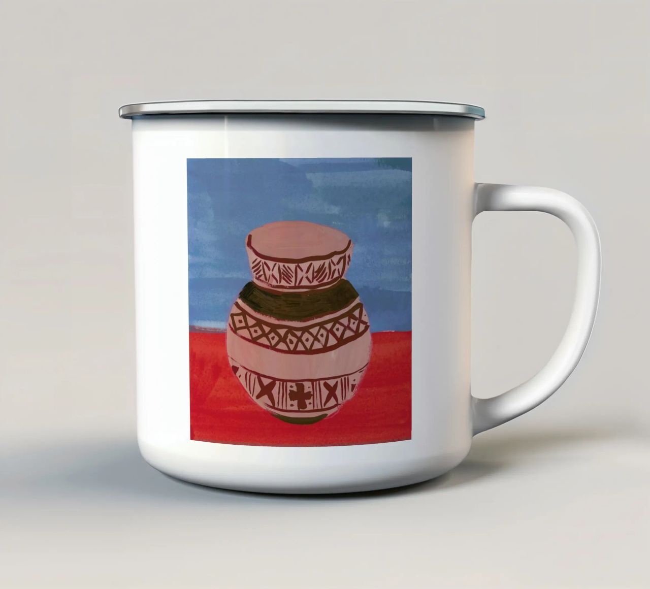 Vase 2 tazza in smalto da Sonia Brittain