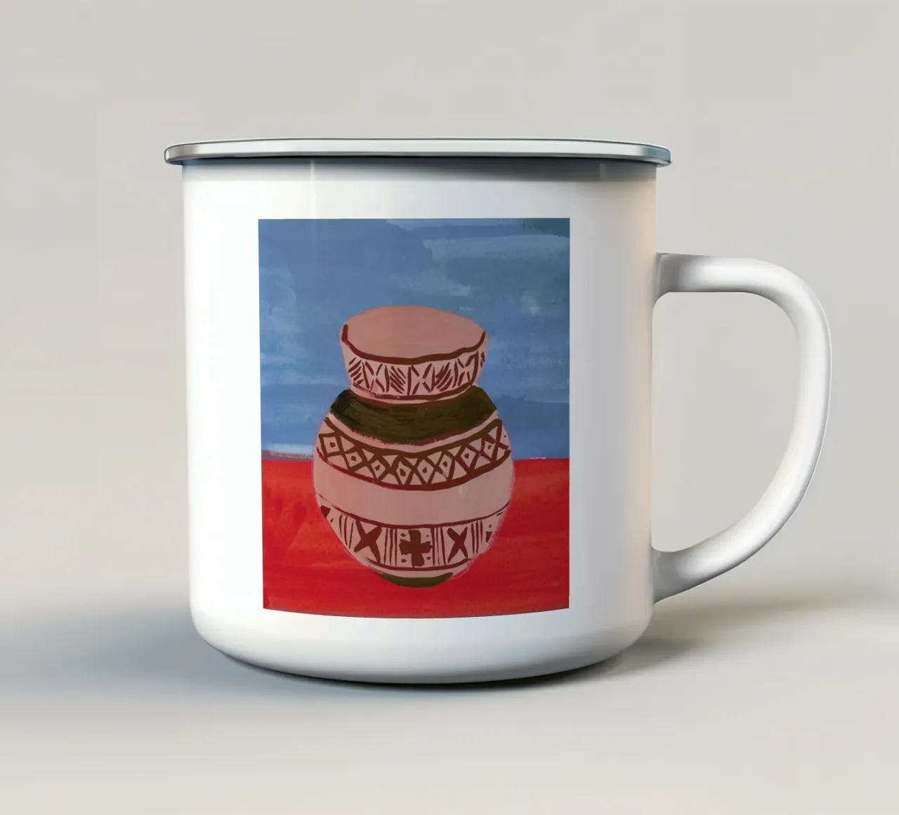 Vase 2 tazza in smalto da Sonia Brittain
