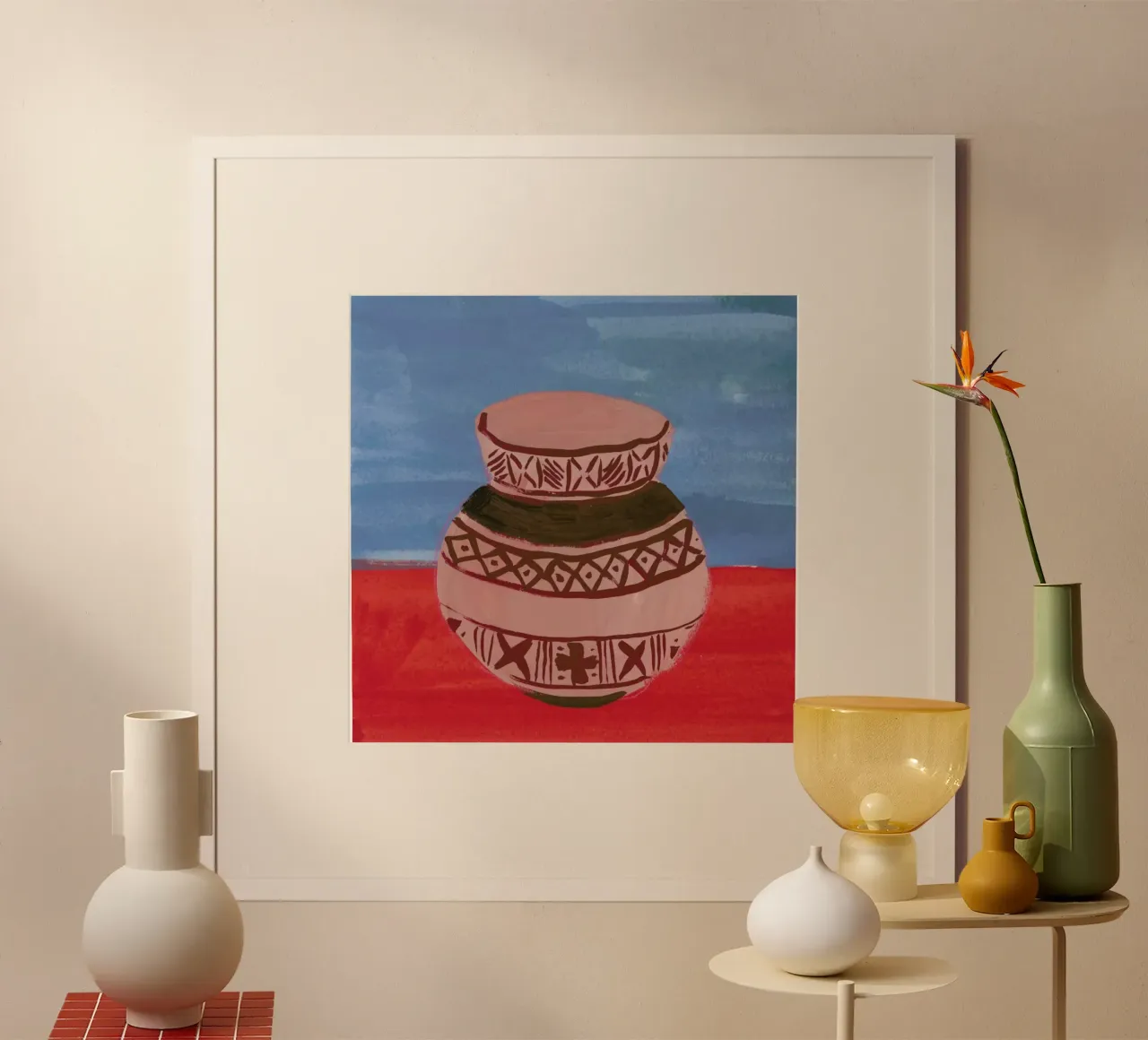 Vase 2 poster con telaio in alluminio da Sonia Brittain