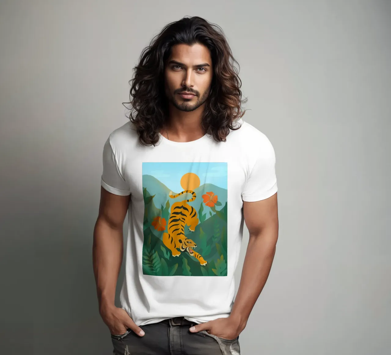 Jungle Tiger t-shirt da PetrArts