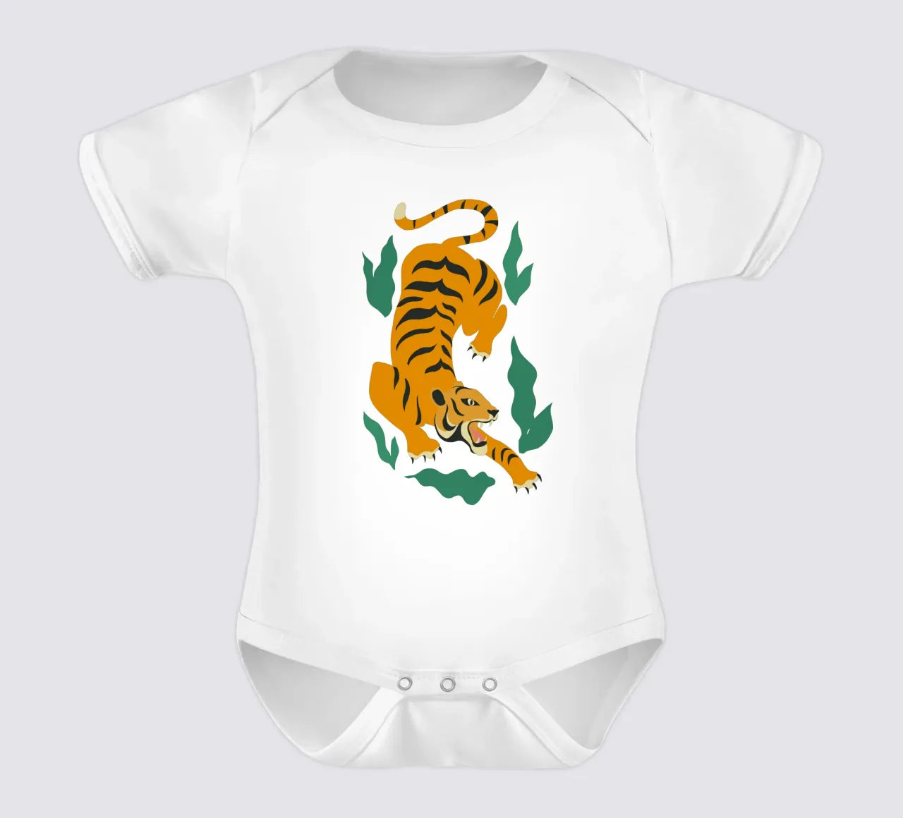 Jungle Tiger body neonato maniche corte da PetrArts