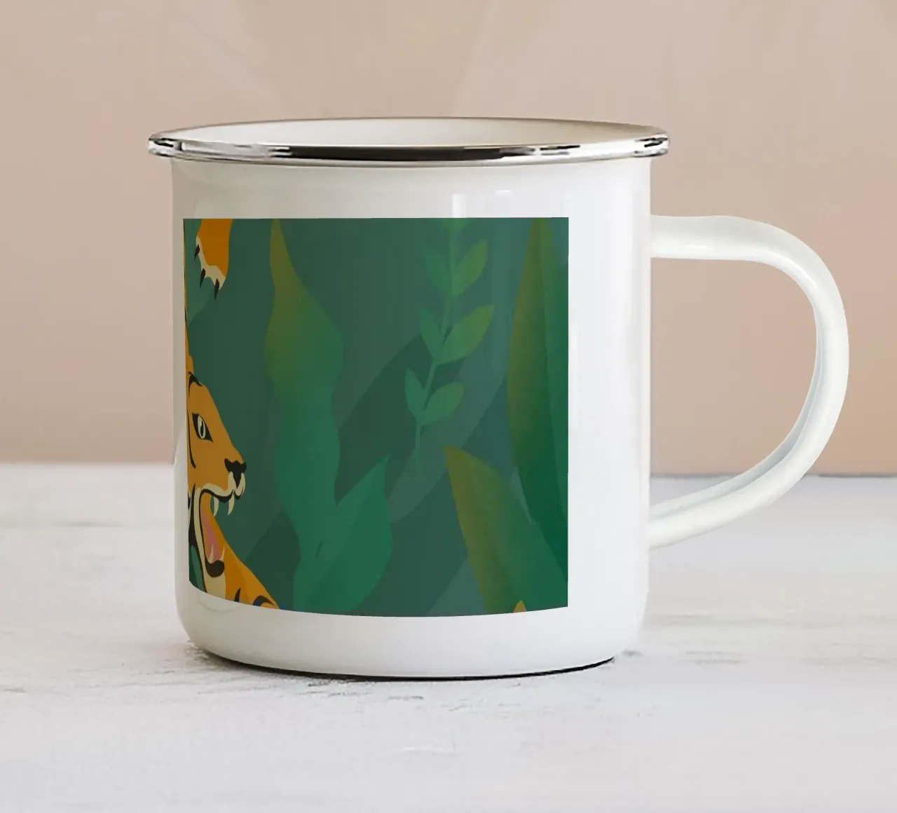 Jungle Tiger tazza in smalto da PetrArts