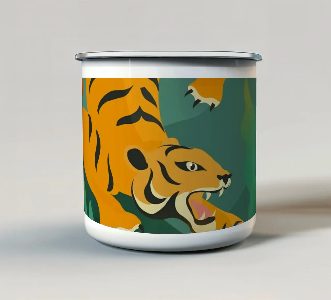Jungle Tiger tazza in smalto da PetrArts