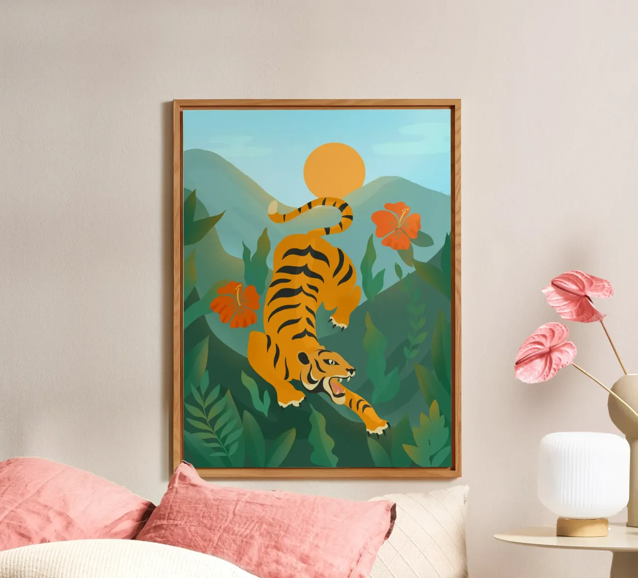 Jungle Tiger alluminio dibond da PetrArts