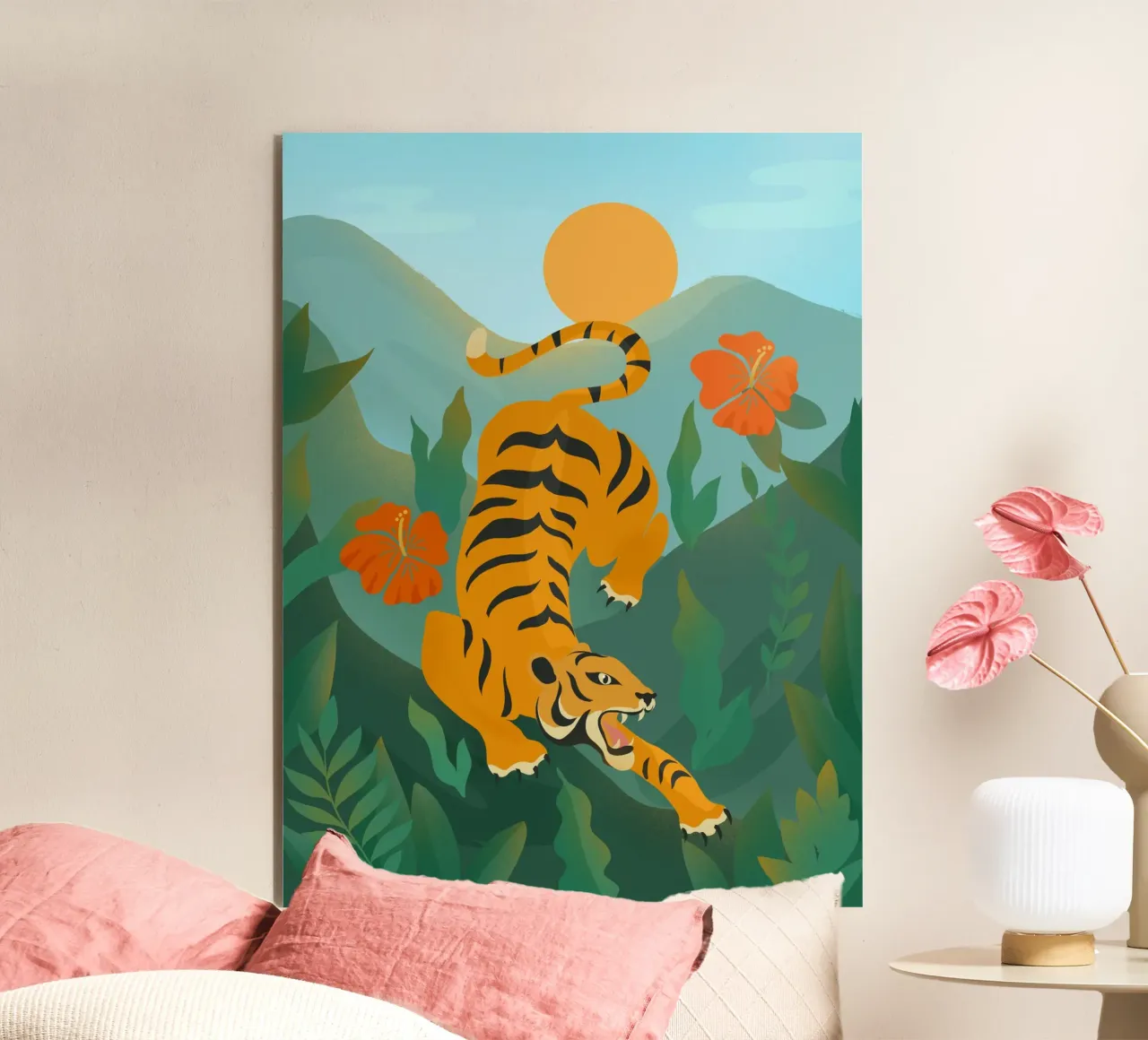 Jungle Tiger alluminio dibond da PetrArts